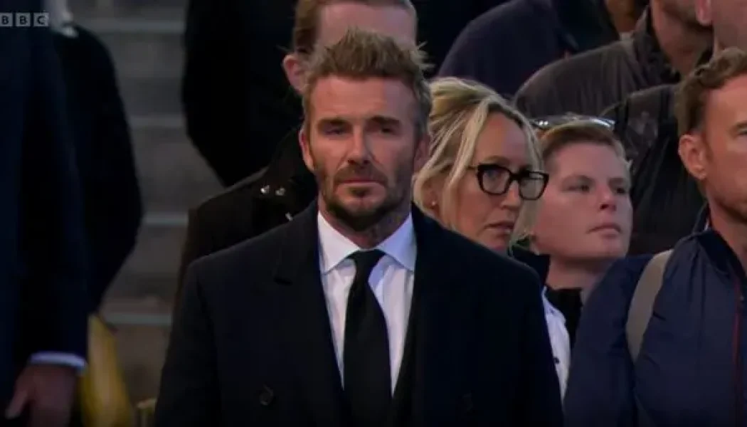 Beckham queues for over 12 hours to see Queen lying in state